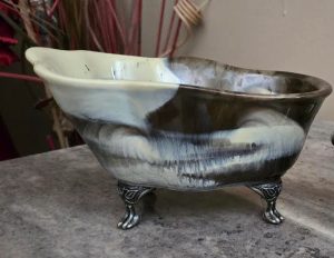 Large Brown and Beige Bathtub